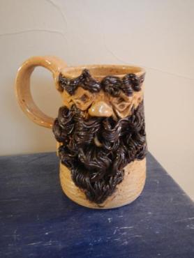 beard face coffee mug